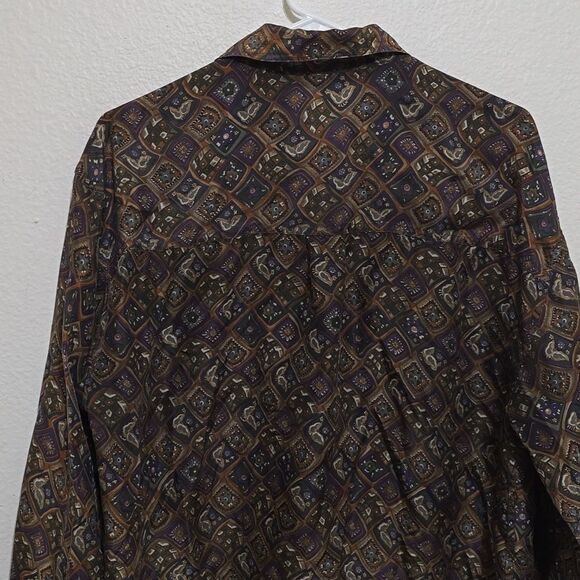 ATELIER DE SOIR ARTSY SILK MEN'S SHIRT SIZE MEDIUM - Picture 4 of 8